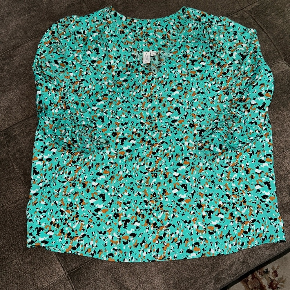 Joie Multi Color Patterned Blouse Size Xl - image 1